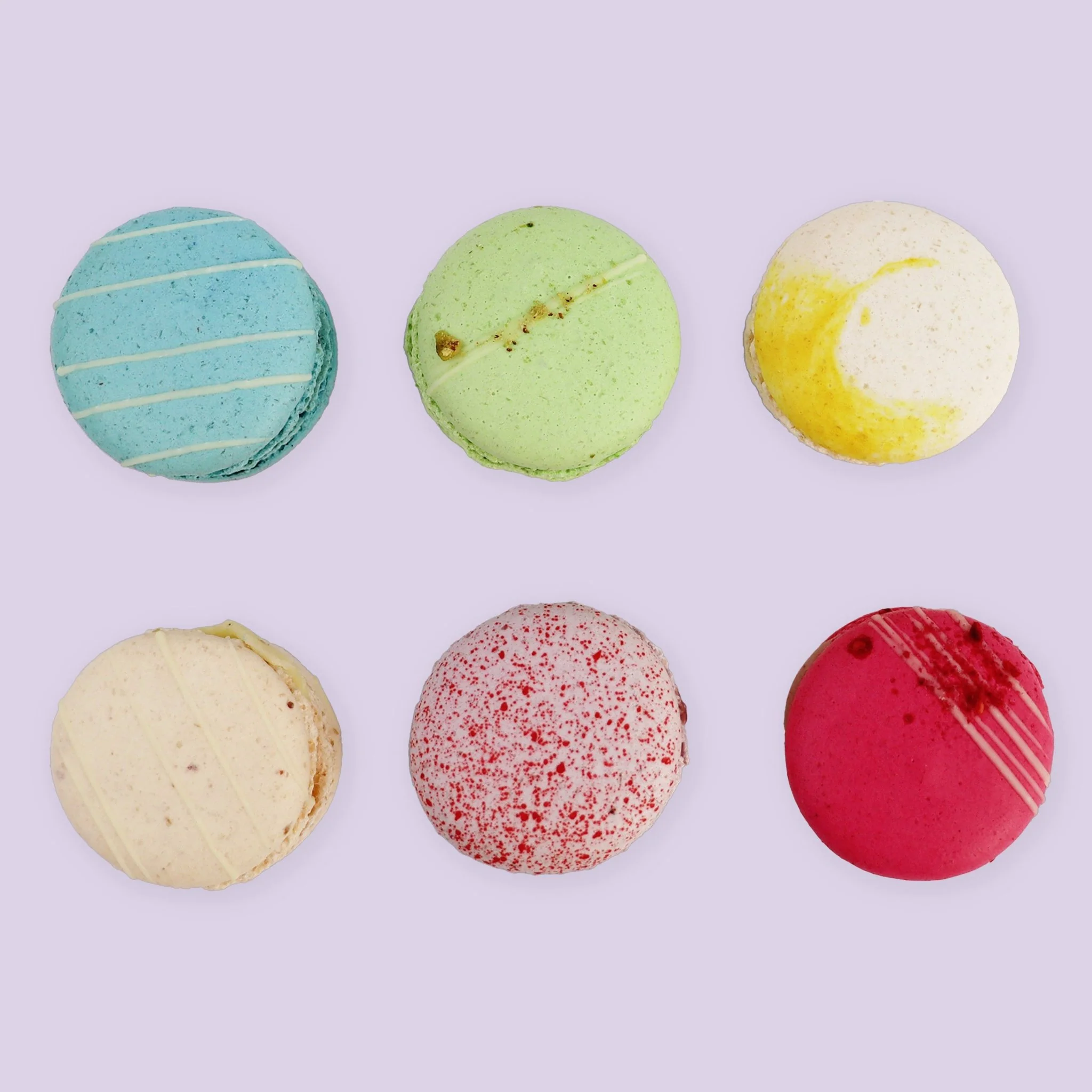 6 Rainbow Macarons - Image 3