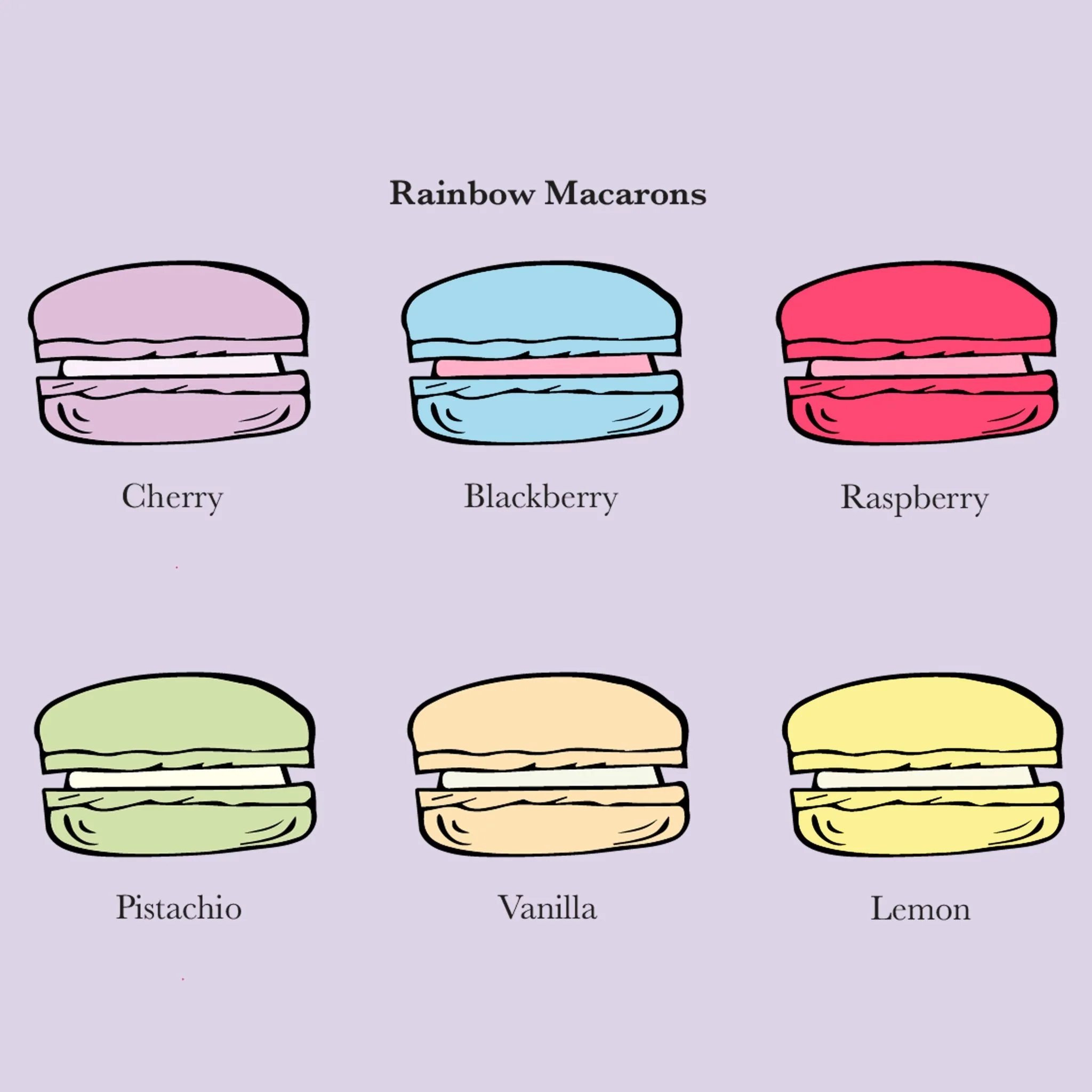 12 Rainbow Macarons - Image 4
